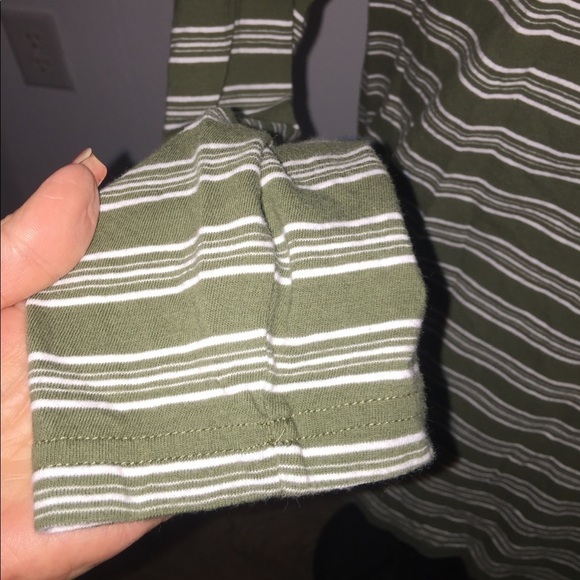 Duluth size large army green and white striped long sleeve tunic casual layers - Picture 3 of 6